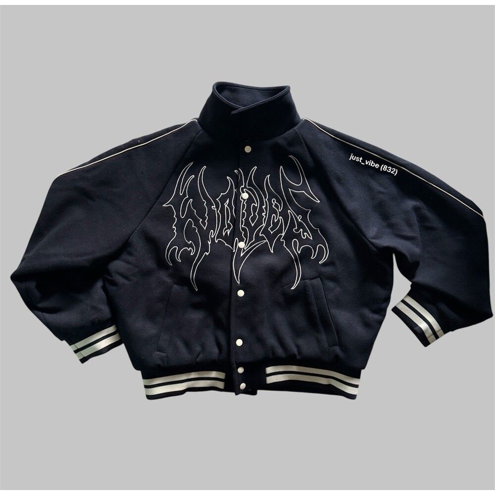 Darc Sport Until Valhalla Roxy Box Cut Letterman Varsity Jacket Men’s XL NWT